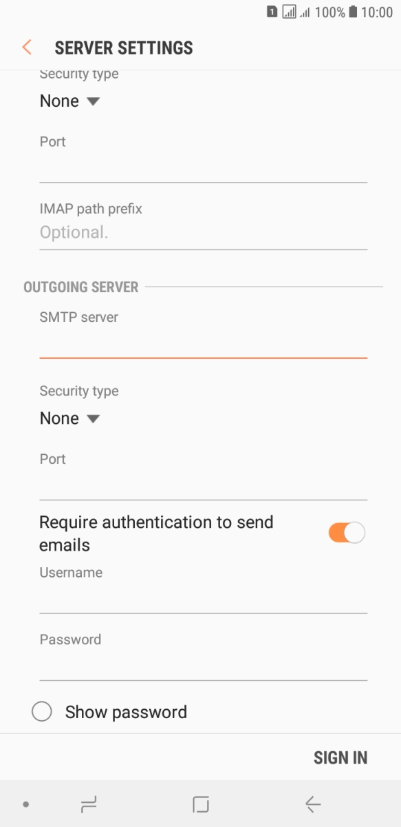 Press the drop down list below 'Security type'.