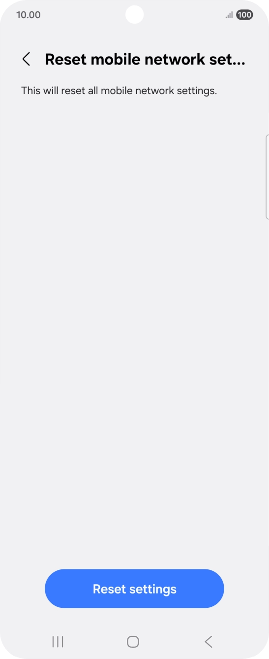 Press Reset settings.