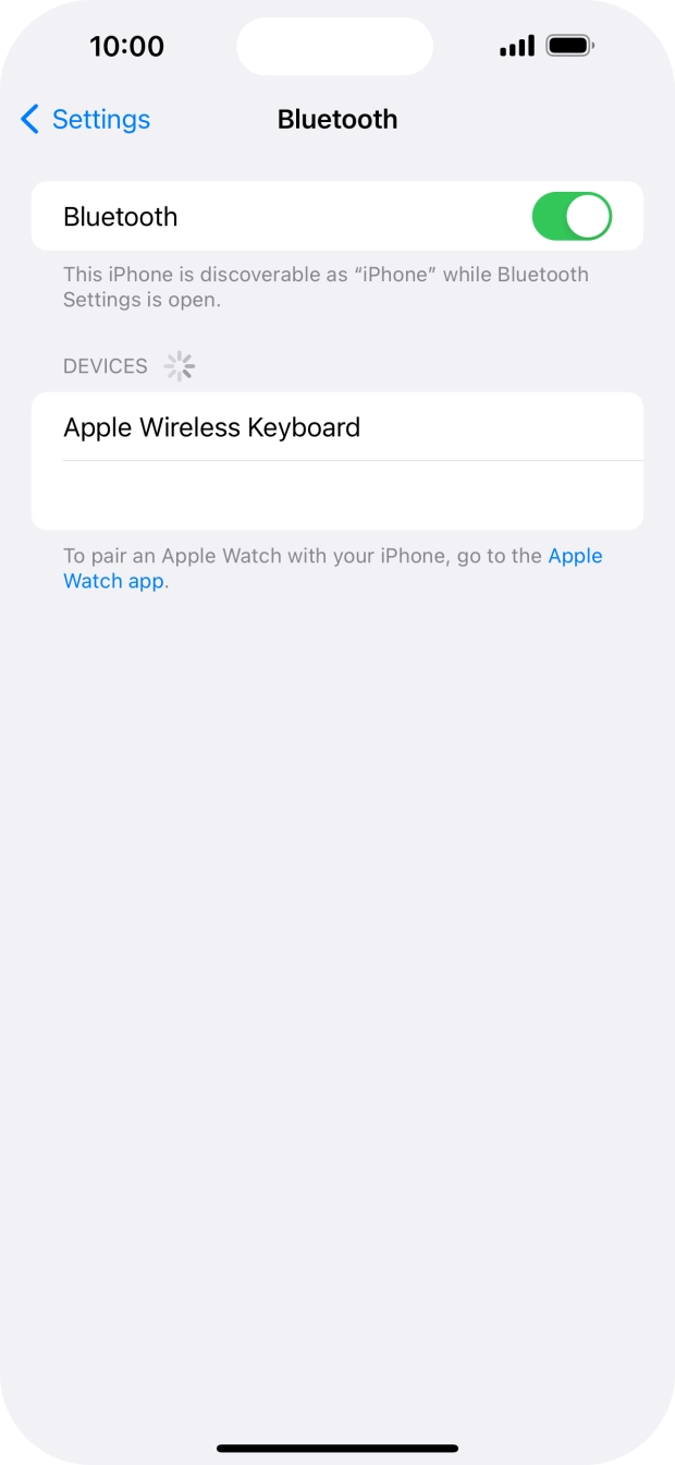 Press the required Bluetooth device and follow the instructions on the screen to pair the device with your phone.
