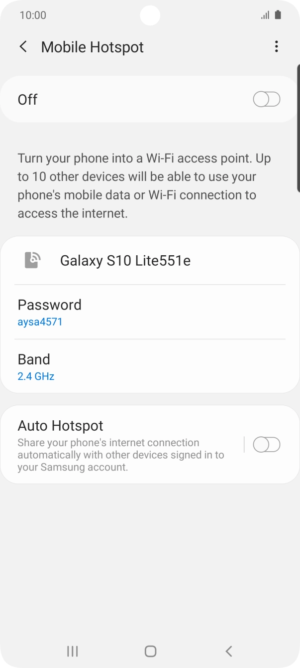 Press the menu icon.