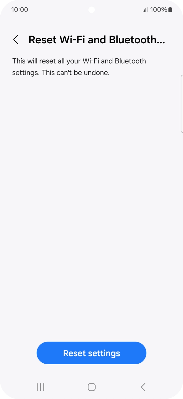 Press Reset settings.