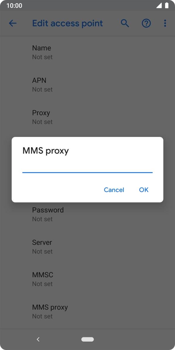 Key in 82.132.254.1 and press OK. Key in 82.132.254.1 and press OK.