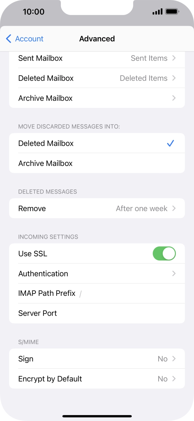 Press the indicator next to 'Use SSL' to turn off the function. Press the indicator next to 'Use SSL' to turn off the function.