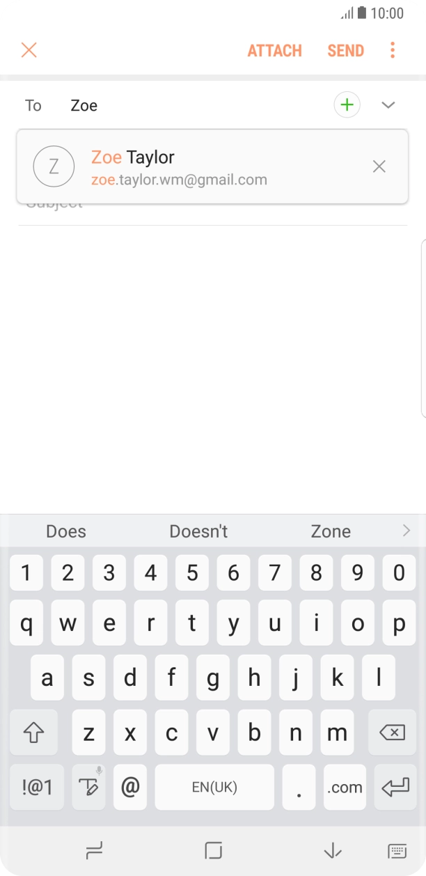 Press the required contact. Press the required contact.