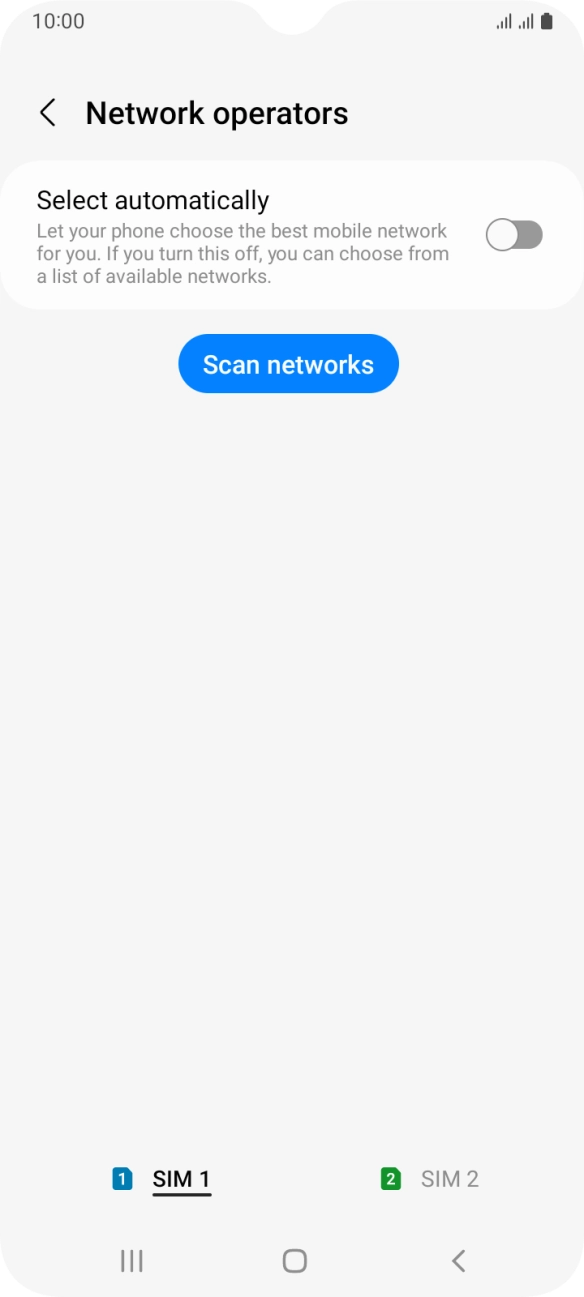 Press the indicator next to 'Select automatically' to turn on the function. Press the indicator next to 'Select automatically' to turn on the function.
