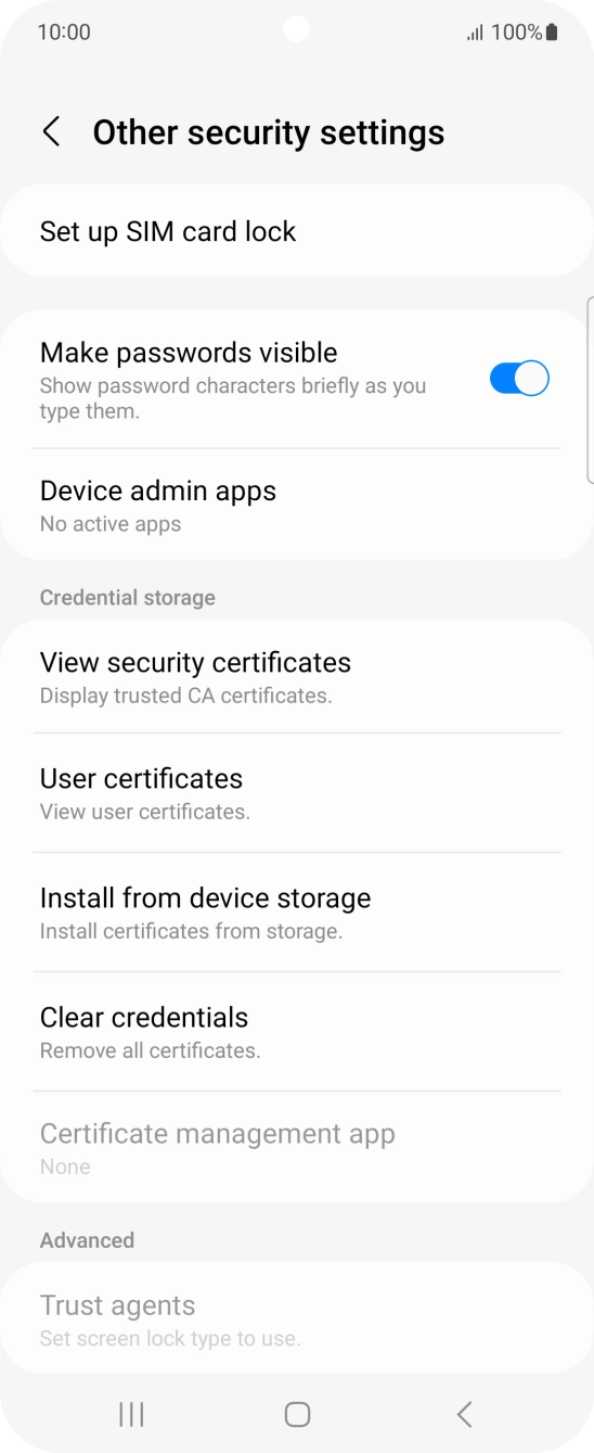 Press Set up SIM card lock.