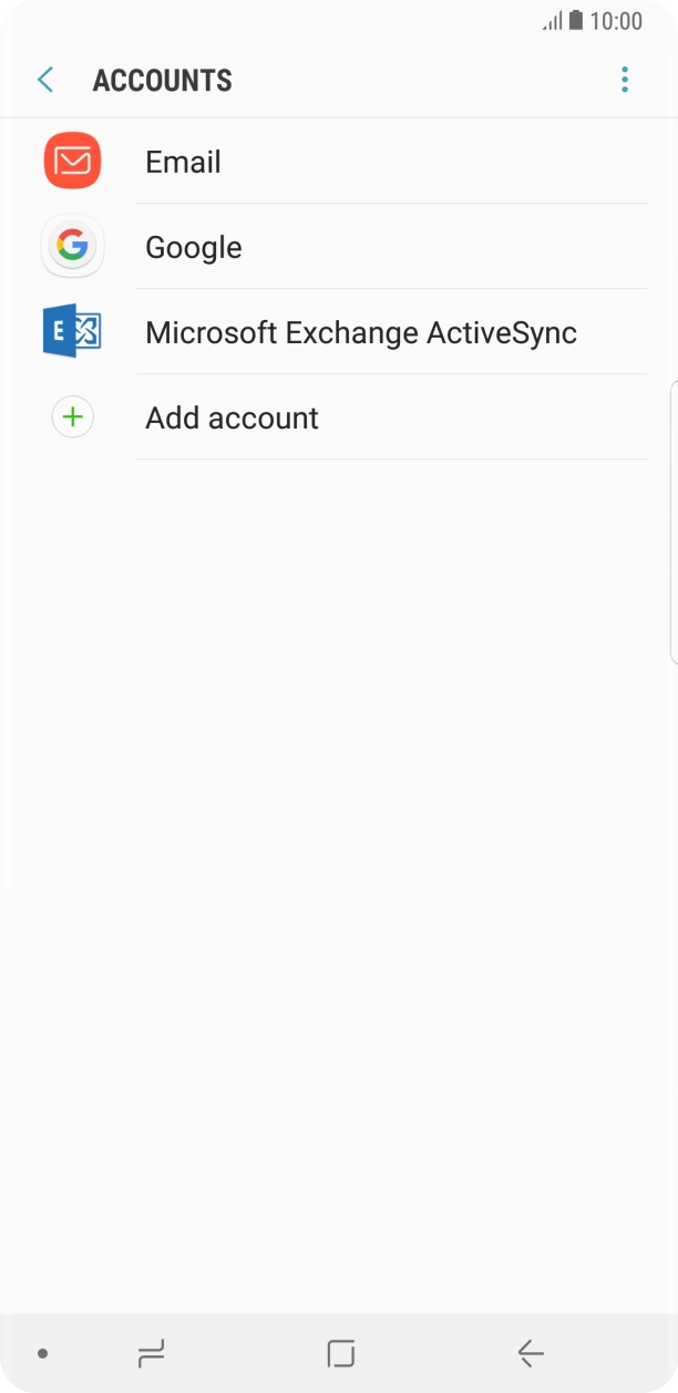 If this screen is displayed, you email account has been recognised and set up automatically. Follow the instructions on the screen to key in more information and finish setting up your phone. If this screen is displayed, you email account has been recognised and set up automatically. Follow the instructions on the screen to key in more information and finish setting up your phone.