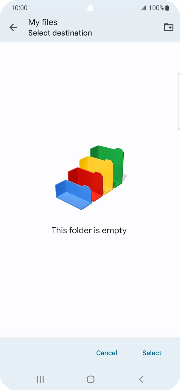 To create a new folder, press the new folder icon and follow the instructions on the screen to create a new folder. To create a new folder, press the new folder icon and follow the instructions on the screen to create a new folder.