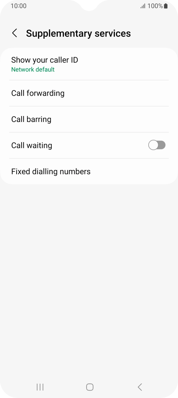 Press Call forwarding.