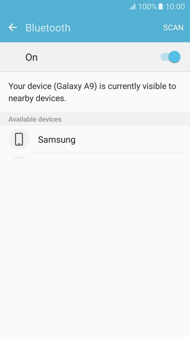 Press the required Bluetooth device and follow the instructions on the screen to pair the device with your phone.