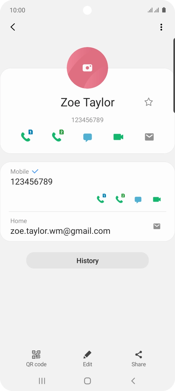 Press the call icon next to the required SIM.