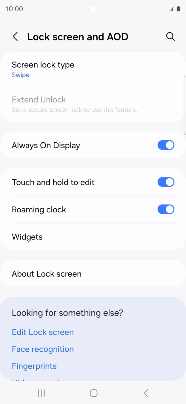 Press Screen lock type. Press Screen lock type.