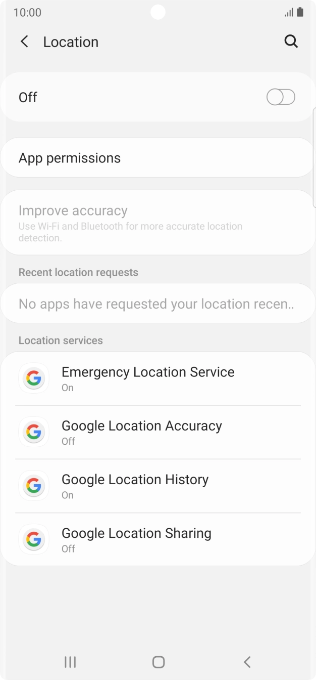 Press the indicator to turn the function on or off.