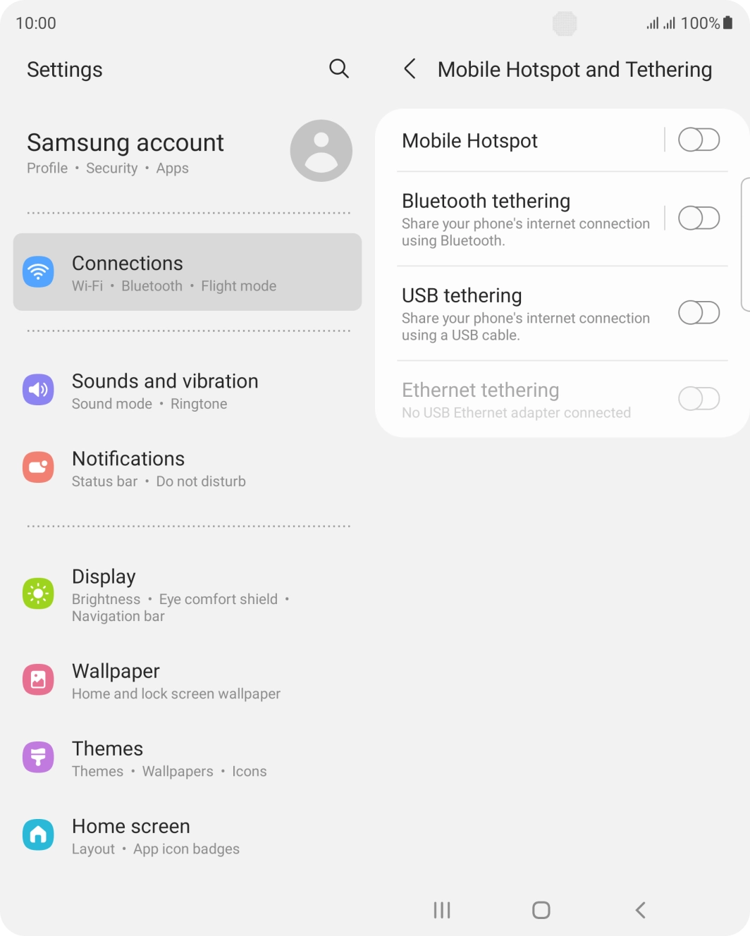 Press Mobile Hotspot. Press Mobile Hotspot.