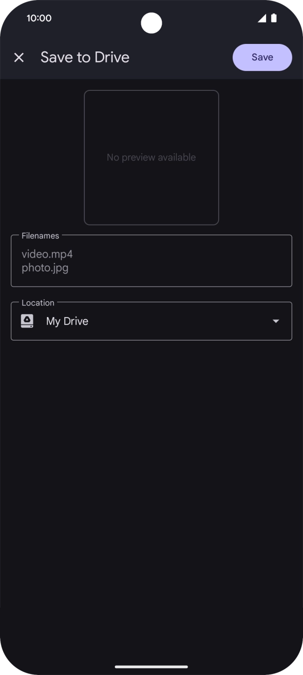 Press the field below 'Location' and go to the required folder. Press the field below 'Location' and go to the required folder.
