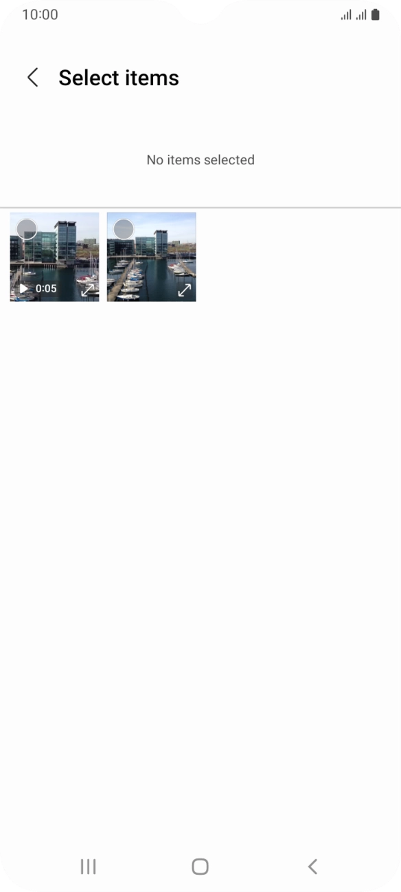 Press the required picture. Press the required picture.