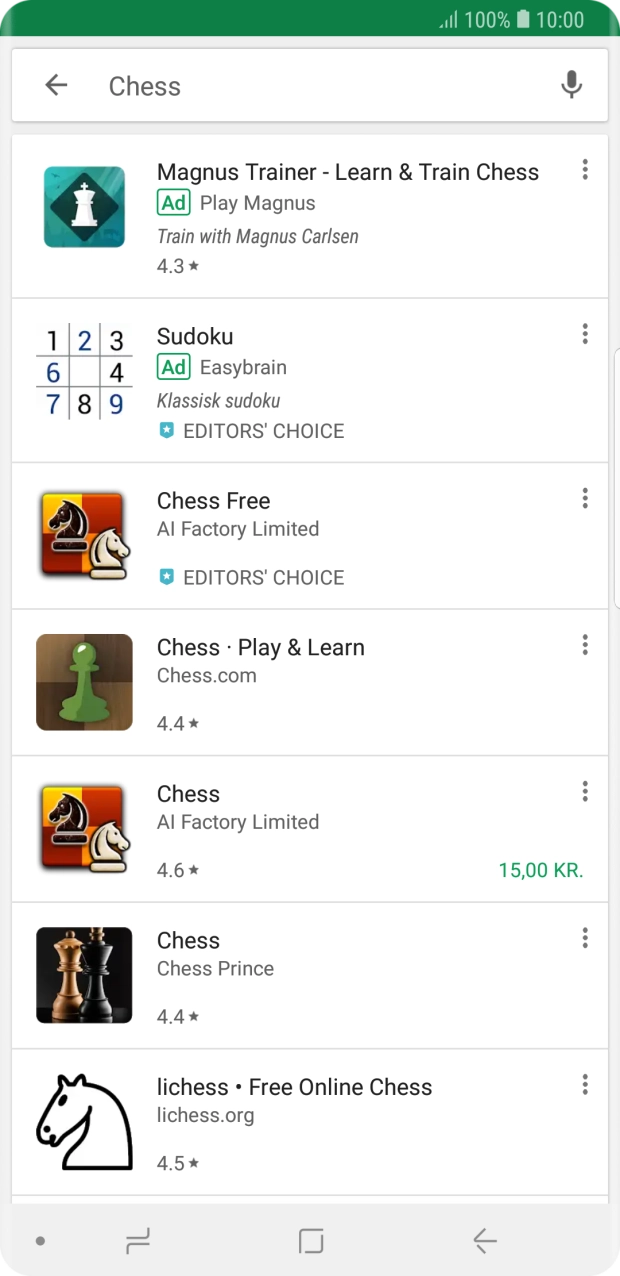 Press the required app. Press the required app.