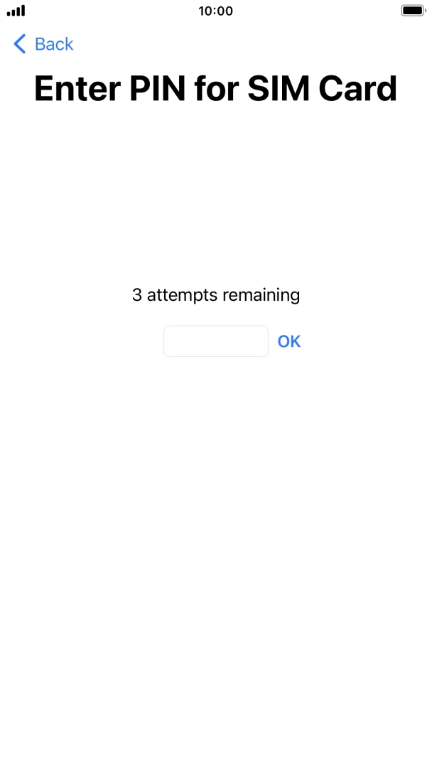 Key in your SIM PIN and press OK. The default SIM PIN is 0000.