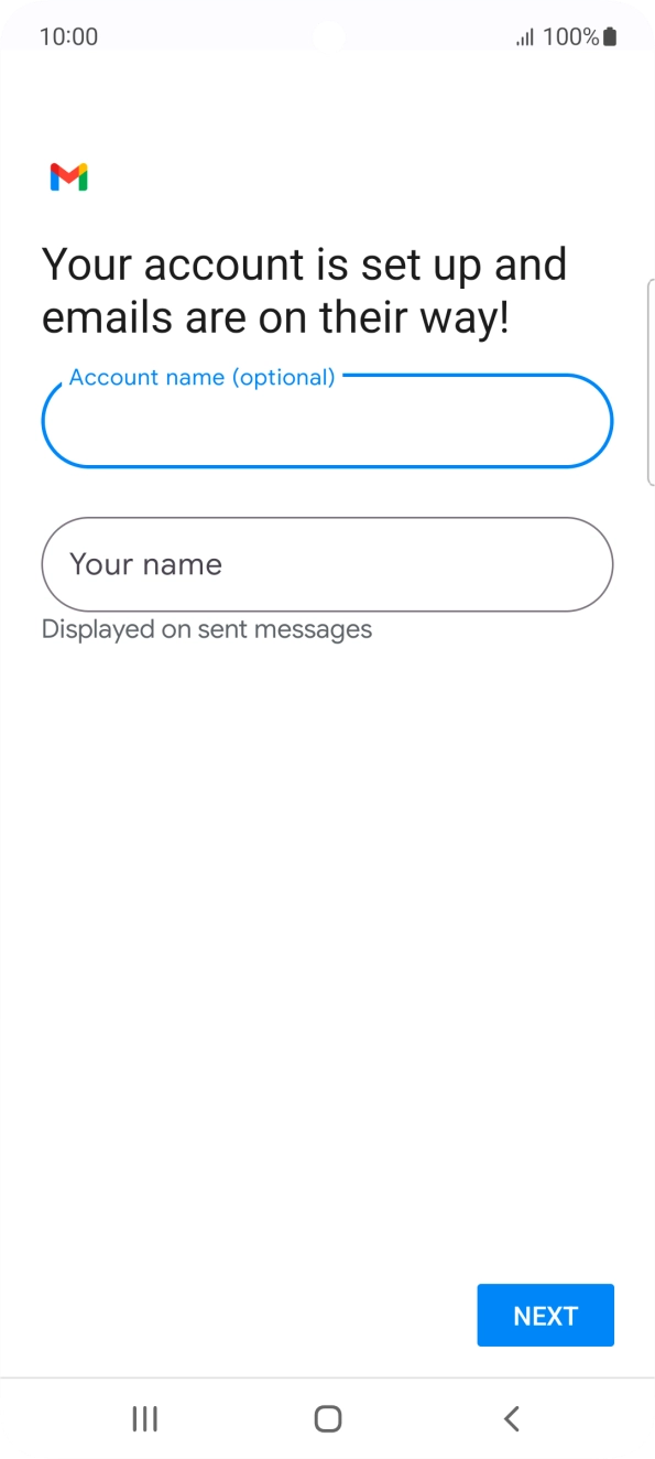 Press Your name and key in the required sender name. Press Your name and key in the required sender name.