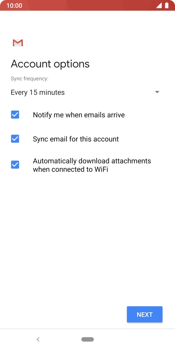 Press the drop down list below 'Sync frequency:'. Press the drop down list below 'Sync frequency:'.