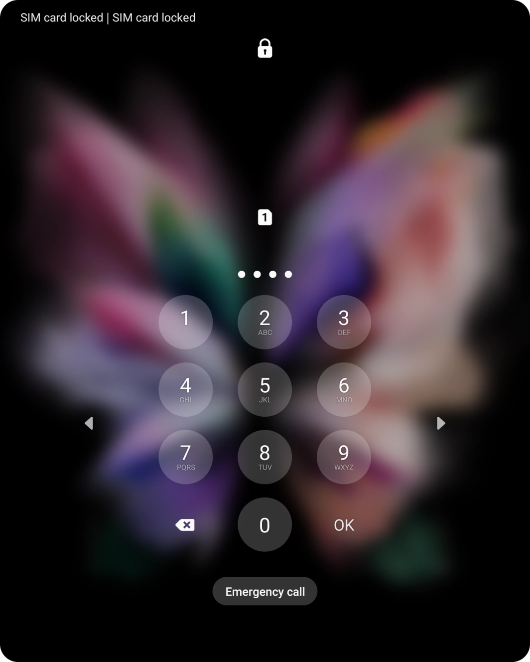 Key in your SIM PIN and press OK. The default SIM PIN is 0000.