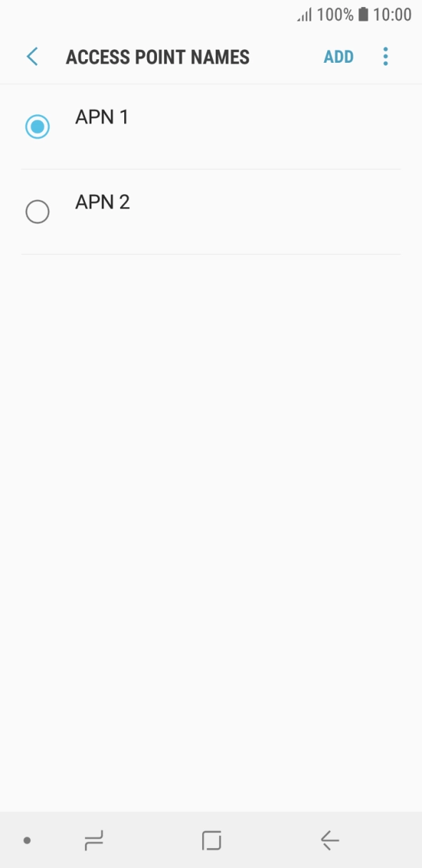 Press the field next to the data connection to activate it. Press the field next to the data connection to activate it.