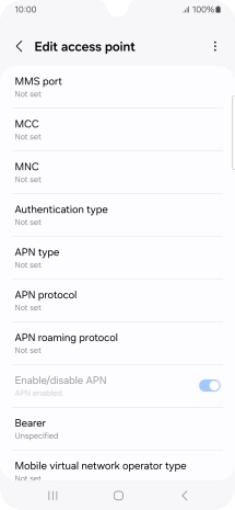 Press MMS port.