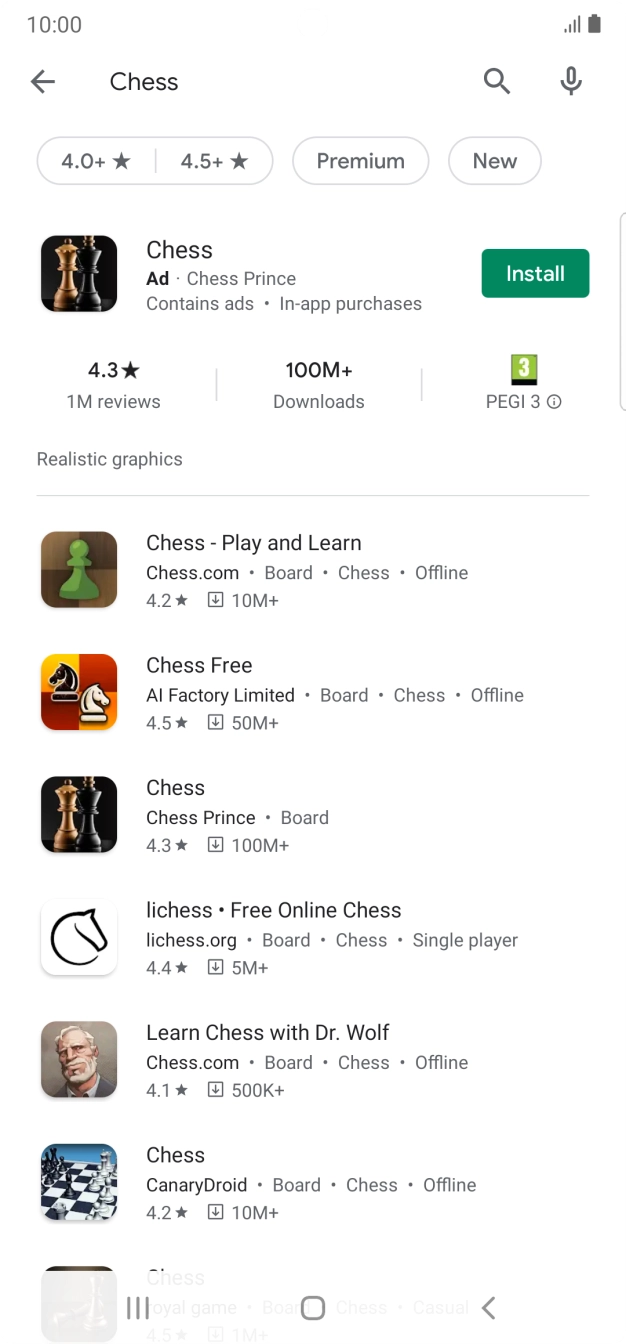 Press the required app.