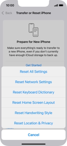 Press Reset All Settings.