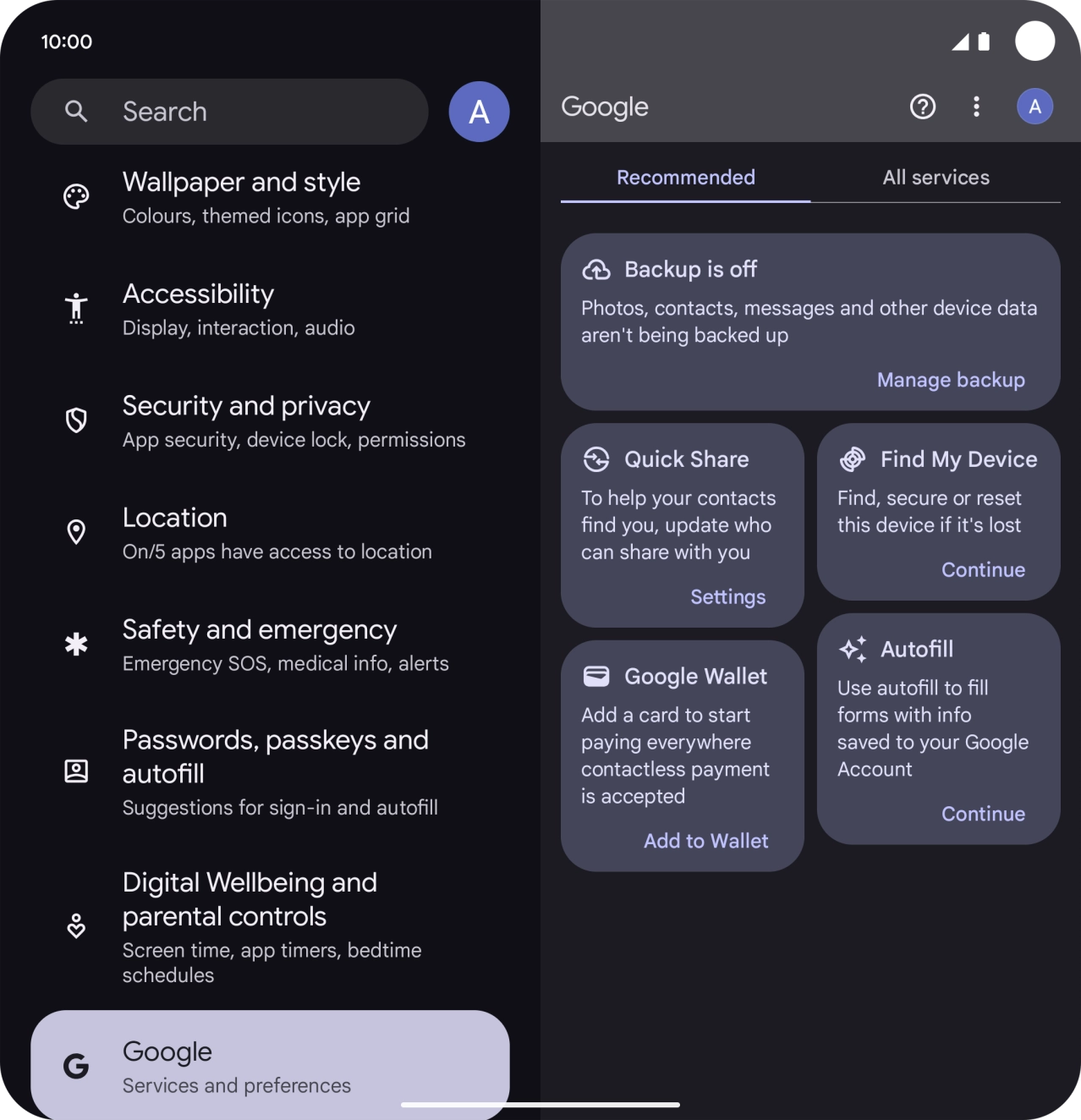 Press Find My Device. Press Find My Device.