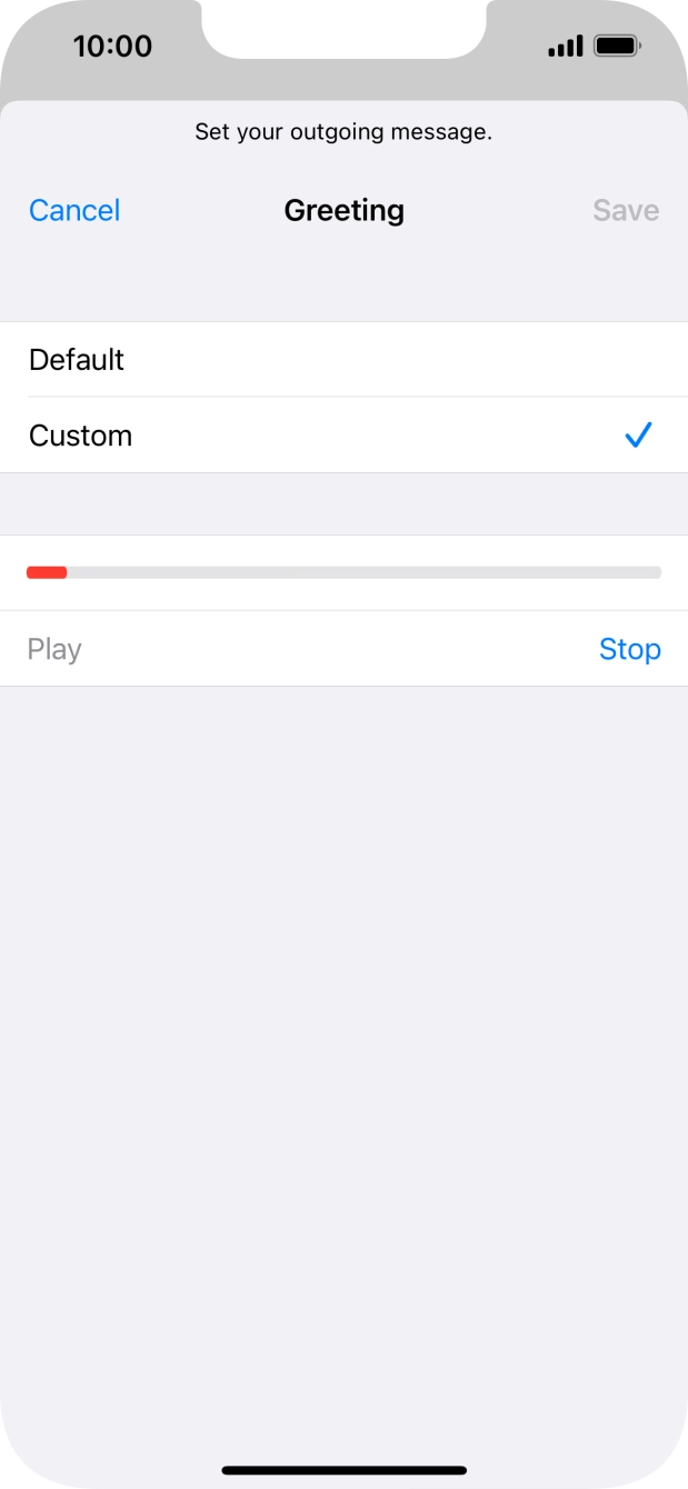 Press Stop to stop recording.