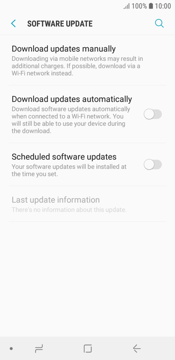 Press Download updates manually. If a new software version is available, it's displayed. Follow the instructions on the screen to update the phone software.