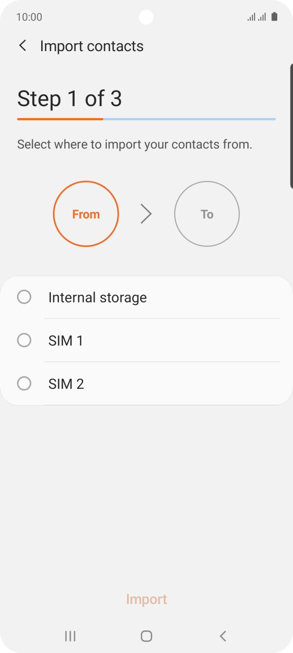 Press the required SIM.