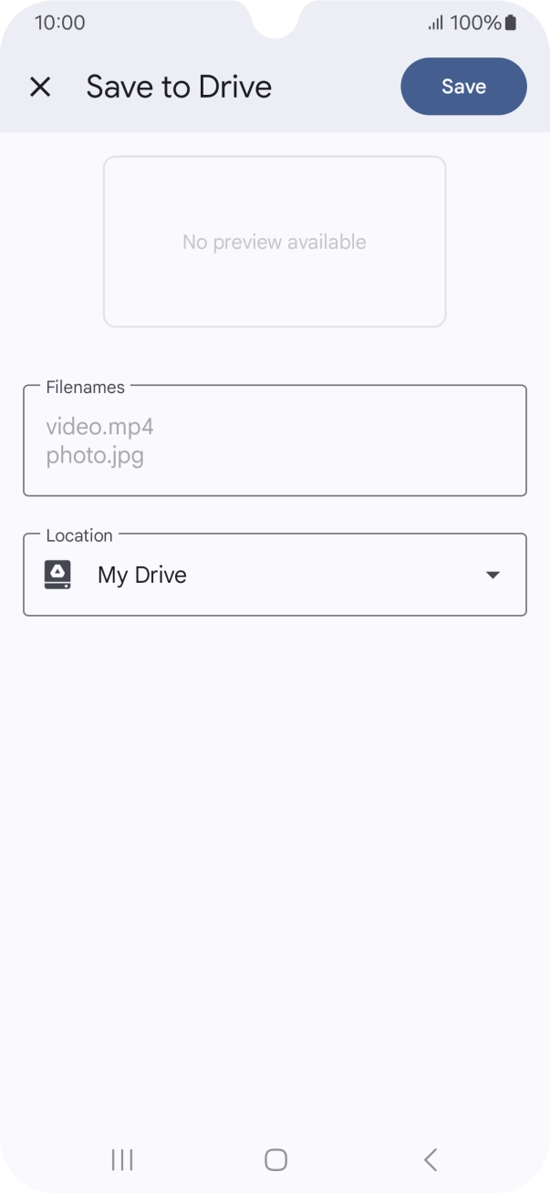 Press the field below 'Location' and go to the required folder. Press the field below 'Location' and go to the required folder.