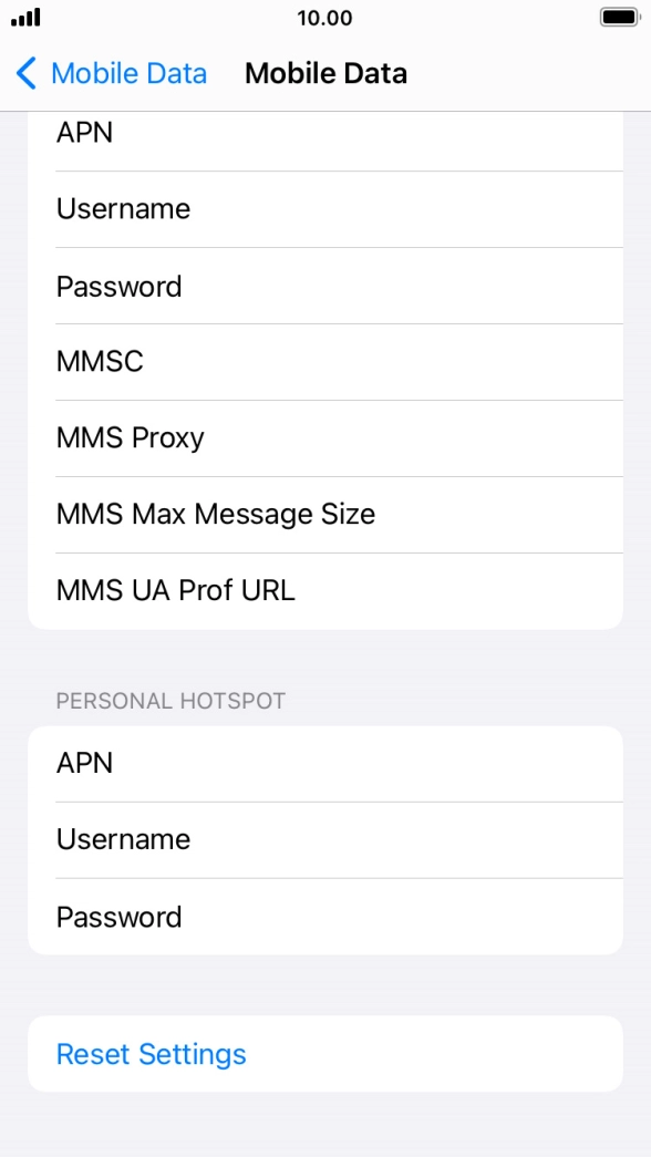 Press MMS Proxy and key in 82.132.254.1:8080.