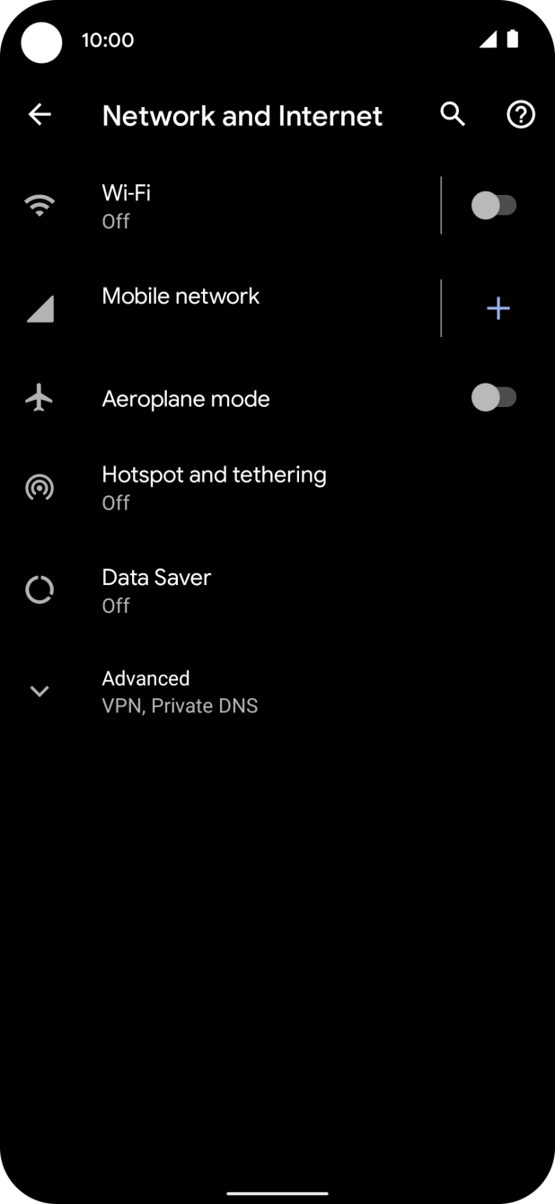 Press Hotspot and tethering. Press Hotspot and tethering.