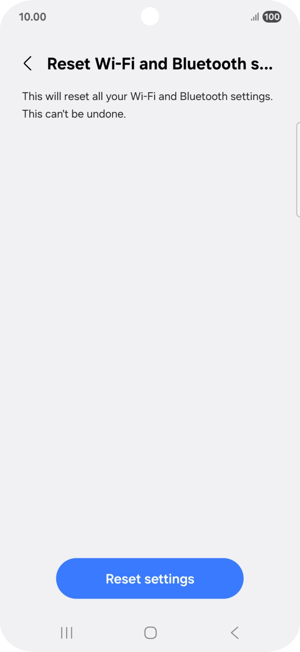 Press Reset settings.