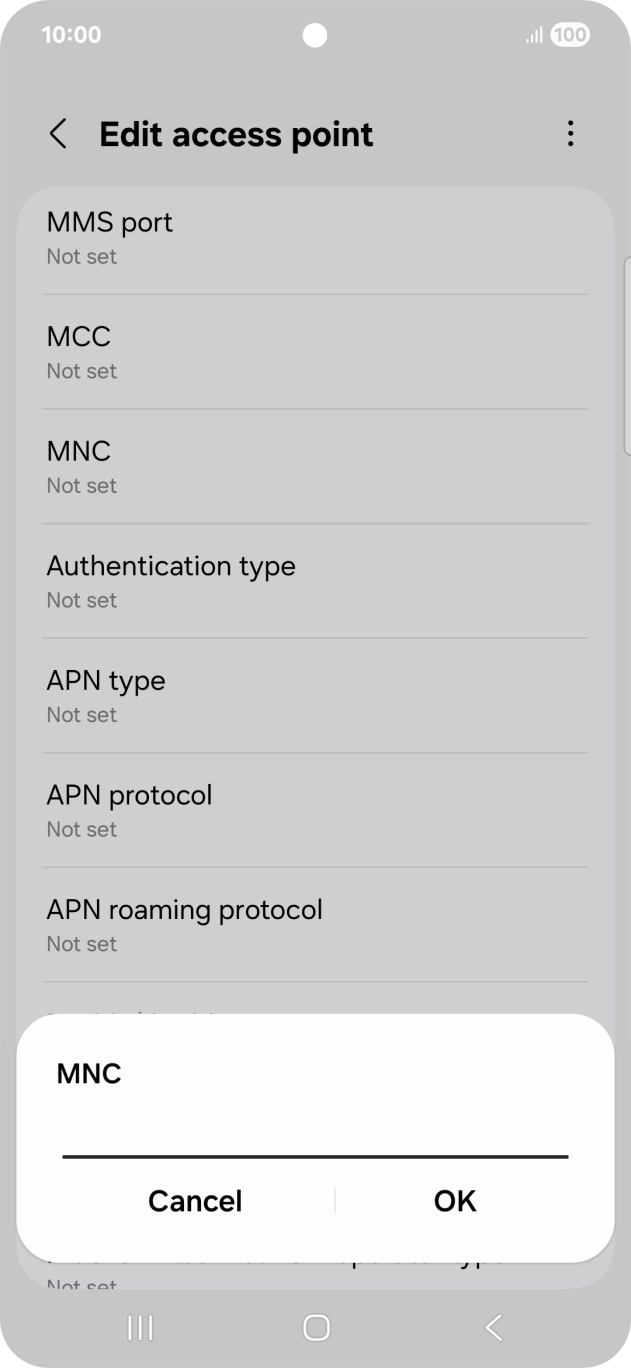 Key in 10 and press OK.