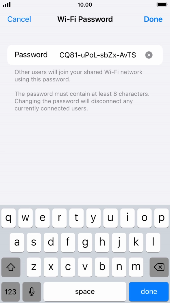 Press Done. Press Done.