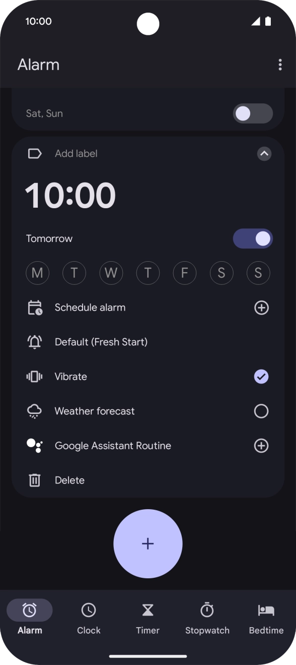 Press the required week days to select them.