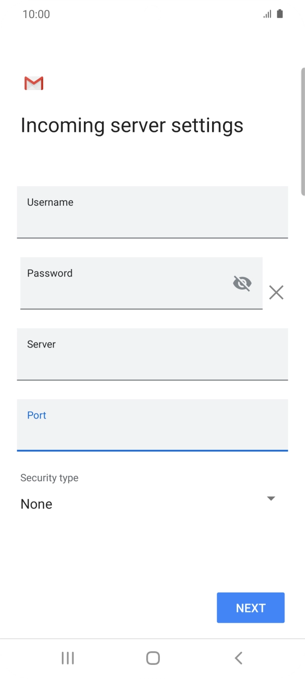 Press the drop down list below 'Security type'. Press the drop down list below 'Security type'.