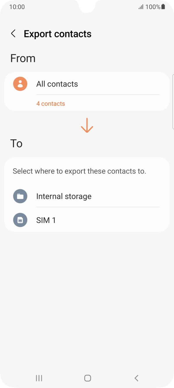 Press the name of the SIM.