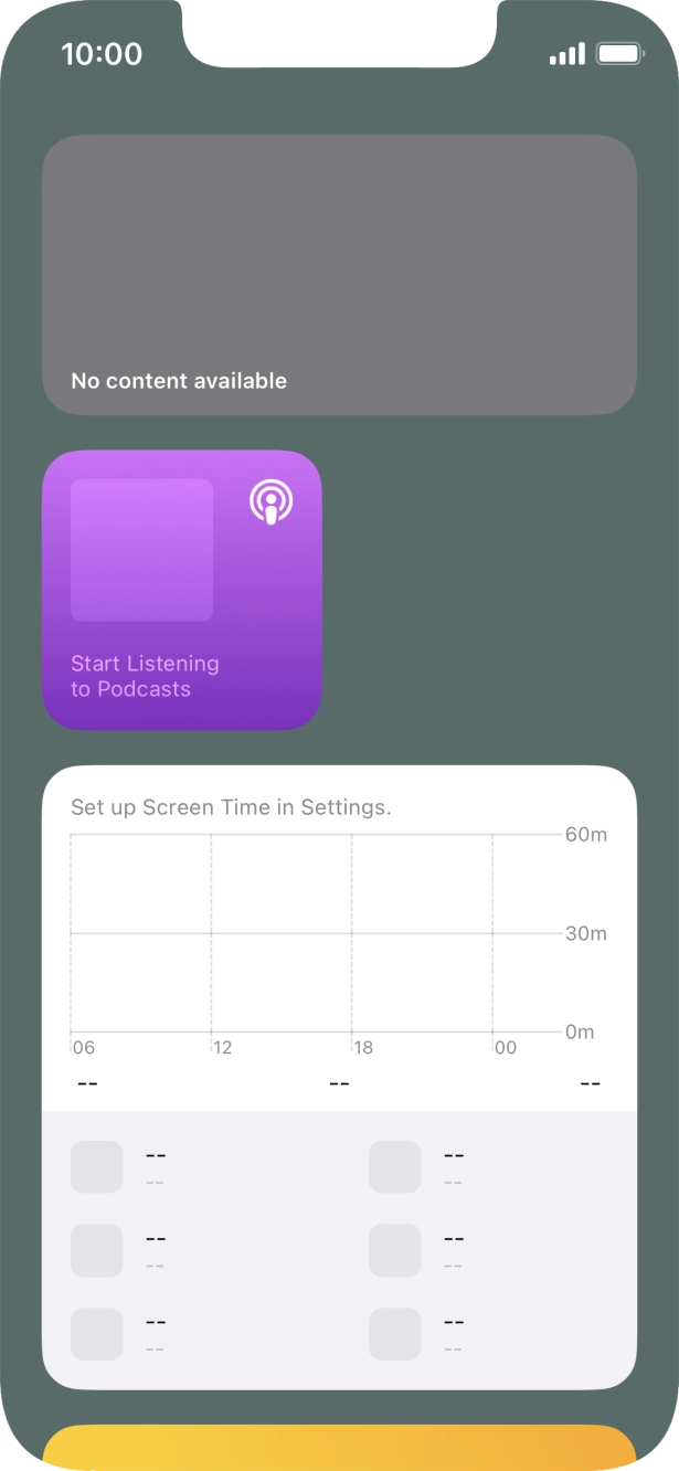Press and hold the required Widget Stack. Press and hold the required Widget Stack.