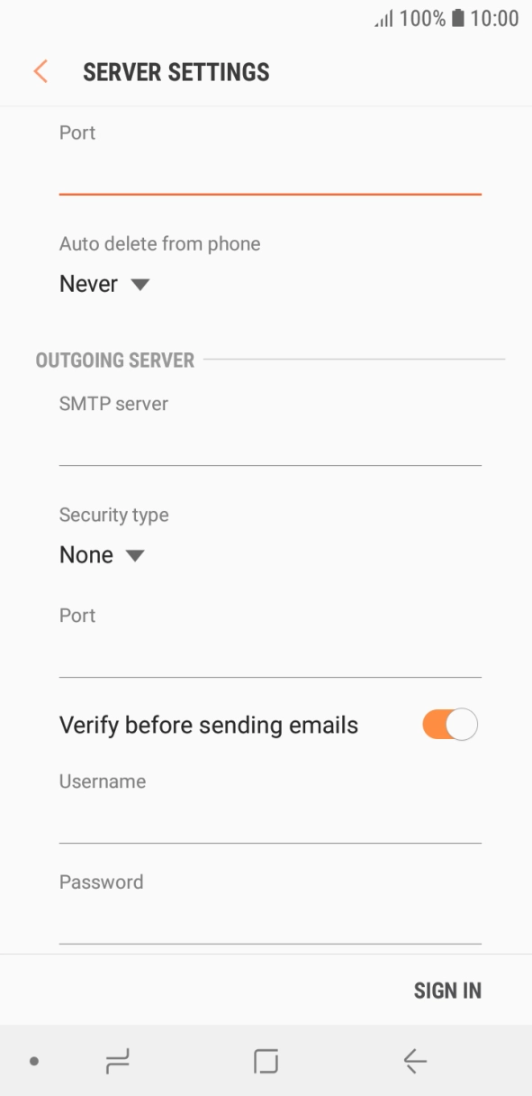 Press the drop down list below 'Auto delete from phone'. Press the drop down list below 'Auto delete from phone'.