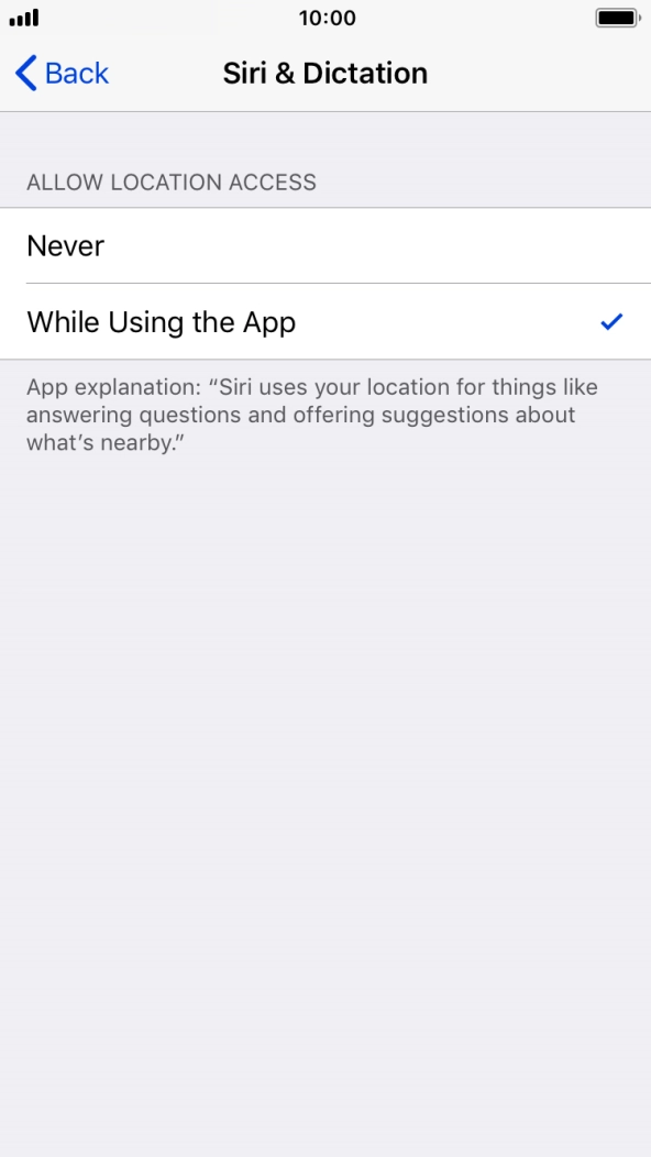Press the required setting to turn the function on or off. Press the required setting to turn the function on or off.