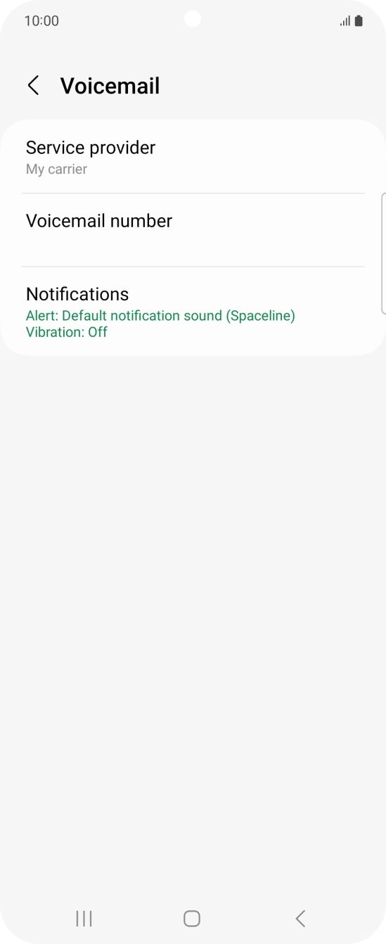 Press Voicemail number. Press Voicemail number.