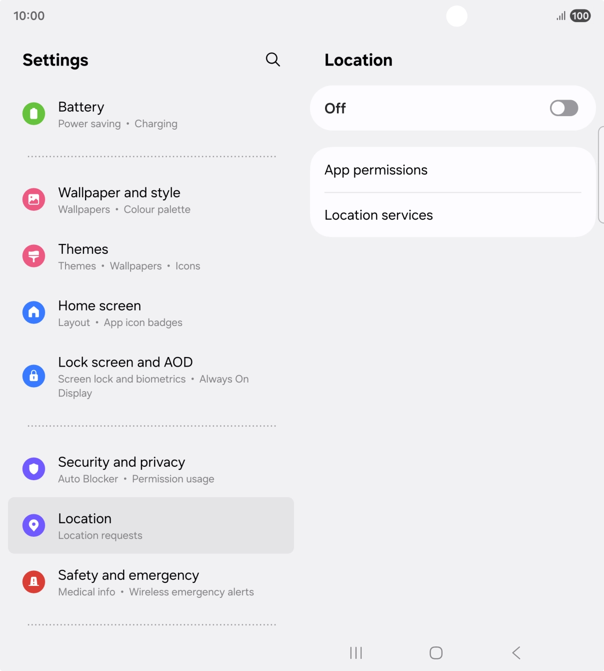 Press the indicator to turn the function on or off.