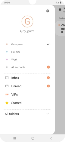 Press the settings icon.