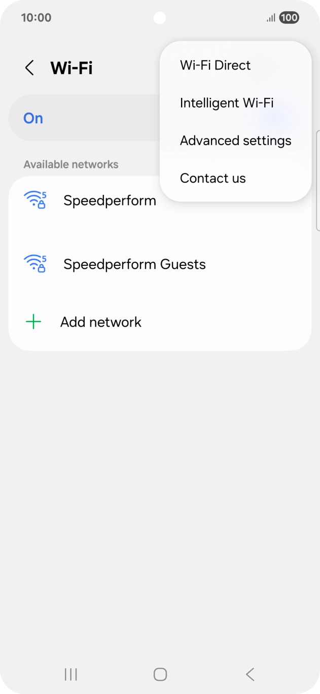 Press Intelligent Wi-Fi. Press Intelligent Wi-Fi.