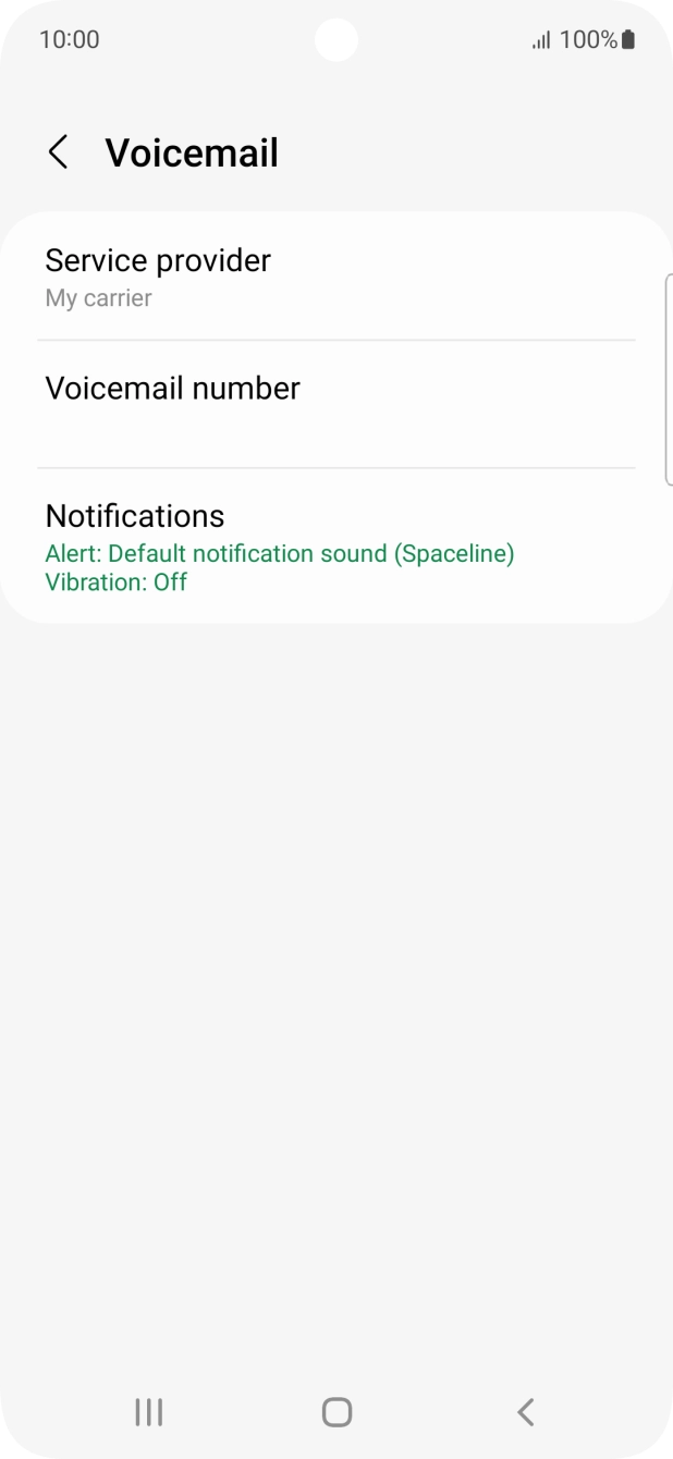 Press Voicemail number. Press Voicemail number.